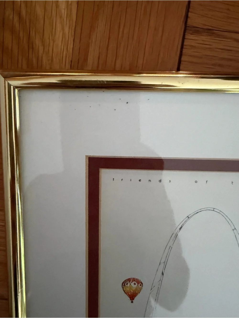 St. Louis The Arch' Wall Art Print. John Pils. Gold Frame
